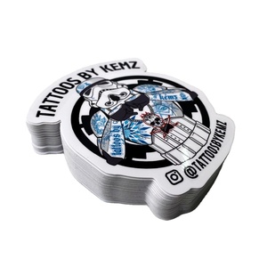 Op maat gemaakte waterdichte vinyl stickers, gestanste <span class=keywords><strong>label</strong></span> stickers, logo stickers, zelfklevende PVC <span class=keywords><strong>label</strong></span> stickers - Product Image 1
