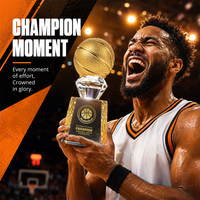 Trophée de basketball personnalisé en verre cristal 2026 pour les finales, avec dessus texturé 3D doré, 20 cm, gravé au laser, récompense Champion MVP, vente en gros