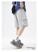 Vêtements de travail décontractés pour hommes 6XL Mid Solid American Fashion Brand Cargo Shorts 340G Heavy Knitted Breathable Spring Summer Drawstring