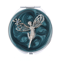 Miroir de poche en métal pour filles, accessoire de maquillage de haute qualité, nouveau design à la mode, cadeau d'anniversaire, vol sport danse, pour filles