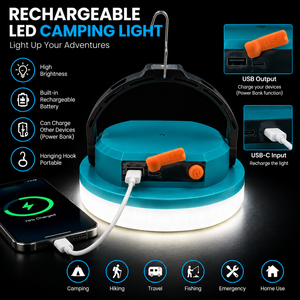 Lampe solaire portable de camping 150W 200W avec batterie 18650 intégrée, fonction de banque d'alimentation USB, lumière d'urgence magnétique suspendue - Product Image 4