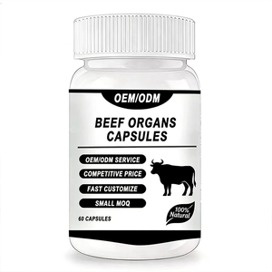 Cápsulas de Órganos de Res Alimentada con Pasto Natural Lytam OEM, Suplementos de Hígado, Médula Ósea, Corazón y Linfático de Res, Mejora la Función Hepática - Product Image 1