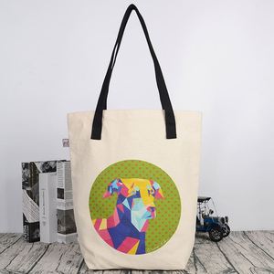 Sac fourre-tout tendance pour chien au design moderne, grand sac fourre-tout en toile de coton - Product Image 1