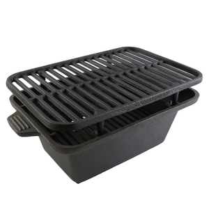 Ensemble de <span class=keywords><strong>barbecue</strong></span> <span class=keywords><strong>et</strong></span> fumoir en <span class=keywords><strong>fonte</strong></span> pré-culottée robuste avec grilles doubles pour <span class=keywords><strong>barbecue</strong></span> <span class=keywords><strong>et</strong></span> fumoir d'extérieur - Product Image 1