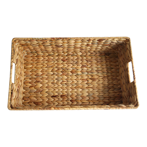 XH-cesta de jacinto de agua tejida a mano, Natural, duradero, Rectangular, almacenamiento - Product Image 2