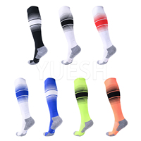 Logo personnalisé Adulte Unisexe Football Sport Athlétique Football Chaussettes de compression longues et antidérapantes au genou