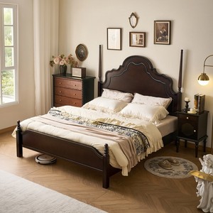 Anna Wooden <b>Bed</b> 1.8M Storage High Box Bedroom Furniture Solid Wood <b>Double</b> <b>Bed</b> - Product Image 4
