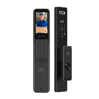 Serrure de porte intelligente étanche, serrure de porte intelligente Shenzhen, serrure de porte numérique intelligente avec reconnaissance faciale 3D, caméra et empreinte digitale