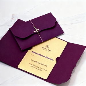 Tarjetas de Invitación de Boda Pequeñas de Alta Gama con Logotipo Personalizado, Tarjetas de Agradecimiento con Sobres Impresos a Juego para Organizadores de Eventos - Product Image 2