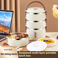Boîte à lunch étanche en acier inoxydable 201 sans BPA, écologique, avec couvercle détachable, capacité 1-3L, idéale pour pique-nique en extérieur et usage scolaire