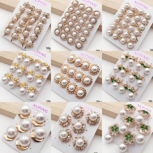 Joyería <span class=keywords><strong>XUPING</strong></span> al por Mayor, Juego de Aretes de Perlas con Incrustaciones de Diamantes de Imitación de Lujo para Mujer, Joyería de Moda, Aretes para Mujer - Product Image 2