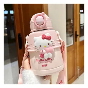 Cute Sanrio stainless steel double layer vacuum insulated tumbler cute thermos cup Kuromi Water Bottles my melody coffee mug