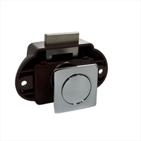 Verrous à bouton escamotables pour portes et tiroirs de placards suspendus de camping-cars, caravanes et yachts