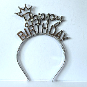 Diadema de Plástico 3D con Diseño de Feliz Cumpleaños, Letras Mixtas (Cursivas, Bloqueadas, <span class=keywords><strong>Serif</strong></span>), Accesorio para el Cabello para Fiestas y Celebraciones, Directo de Fábrica - Product Image 4