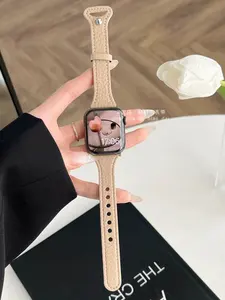 Bracelets de <span class=keywords><strong>montre</strong></span> en <span class=keywords><strong>cuir</strong></span> pour femmes tendance, 38 mm 42 mm, remplacement de <span class=keywords><strong>montre</strong></span> intelligente pour Apple Iwatch 10 9 8 SE Series - Product Image 4