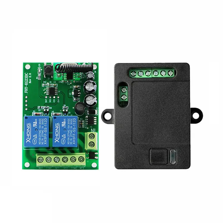 Kit de motorisation électrique sans fil, contrôle de moteur électrique rf automatique 12V AC/DC, avec 2 gangs