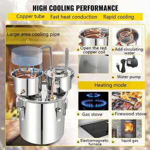 Équipement de distillation d'alcool pour éthanol, whisky, bière, eau, kits d'alcool pour usage domestique, distillateurs de brandy et whisky, machine de brassage maison - Product Image 4