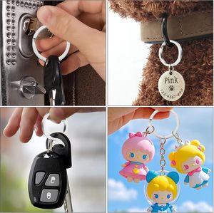 พวงกุญแจสแตนเลส 304 ป้องกันสนิม แหวนกุญแจโลหะแบบหนาสำหรับกุญแจ - Product Image 6