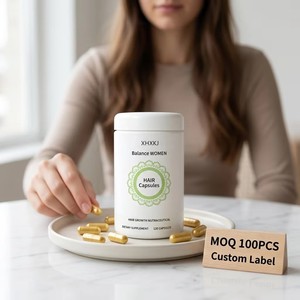 <span class=keywords><strong>Integratore</strong></span> in capsule per la crescita dei <span class=keywords><strong>capelli</strong></span> con logo OEM, a base vegetale, per il riequilibrio femminile, il rafforzamento e la prevenzione della caduta, con vitamina e biotina. - Product Image 2