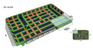 <span class=keywords><strong>Trampoline</strong></span> à bungee mobile de grande taille, nouveau design, <span class=keywords><strong>pas</strong></span> <span class=keywords><strong>cher</strong></span>, fabriqué en Chine, pour 4 personnes, parc de <span class=keywords><strong>trampoline</strong></span> à bungee - Product Image 4