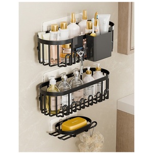 Estante de Baño Moderno Estilo Hotel, de Sobremesa, Sin Necesidad de Perforación, Jabonera, Organizador de Maquillaje, Cesta de Secado al Aire Libre - Product Image 2