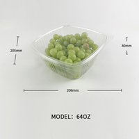 Scatole di imballaggio per biscotti monouso trasparenti a conchiglia per animali domestici scatola contenitore per insalata in Blister di plastica trasparente