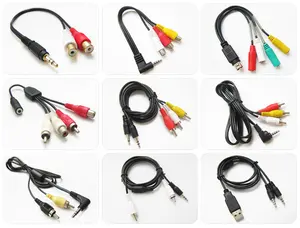 Produsen Ekstensi Daya Komputer Kamera AV Male HITAM Kabel Video Audio Video Jack Kabel