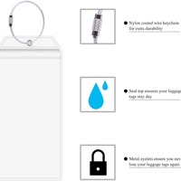 Étiquette de bagage transparente en PVC auto-adhésive populaire, ensemble de protège-cartes souples pour cartes d'embarquement et de bagage