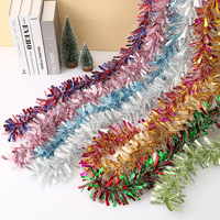 Nouvelle conception, vente en gros, décoration de Noël colorée, guirlande de paillettes de Noël, ruban de décoration de fête