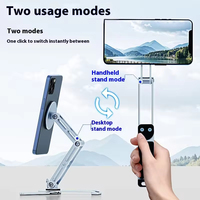B30 trépied de support de téléphone portable magnétique pliable multifonctionnel de bureau adapté aux tablettes