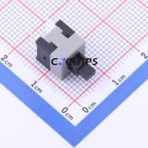 PB-22E86C Push Button Switch Through hole Component (THT) Switch Double Pole Double Throw No Lock Rectangle Plunger 500mA - Product Image 1