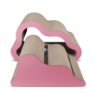 Custom 2 In 1 Roze Wave <span class=keywords><strong>Cloud</strong></span> Gegolfd Kat Scratcher Board Huisdier Interactieve Speelgoed Krabbed Sofa Voor Katten En Kittens Binnenshuis - Product Image 2