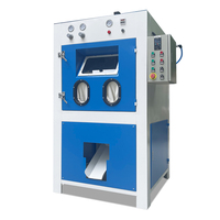 Machine de sablage de type tambour compact HENTO pour bouteilles de parfum/sablage de verre, moteur de sablage 550W, pistolet de sablage 2 pièces, 380V/50HZ