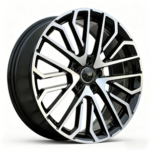 Jantes en alliage d'aluminium forgé noir à multiples rayons, finition usinée, 19 20 21 22 pouces, 5x112 PCD, pour voitures <span class=keywords><strong>de</strong></span> tourisme - Product Image 1