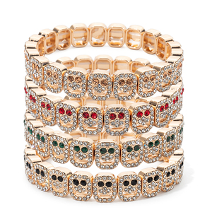 Nuevo Diseño, Brazalete Brillante con Incrustaciones de Diamantes, Color Dorado, Estilo Bohemio, Brazaletes de Esmalte Dorado para Mujer - Product Image 1