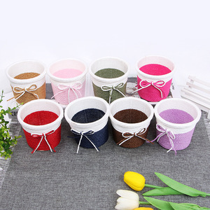 Wholesale High Quality Home <strong>Decoration</strong> Paper Rope Woven Flower <strong>Storage</strong> <strong>Baskets</strong> and <strong>Decorative</strong> Gift <strong>Basket</strong> - Product Image 1