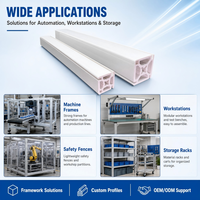 Profilé structurel en PVC à rainure en T, profilé d'extrusion plastique pour cadre industriel, cadre de machine en PVC, poste de travail personnalisé