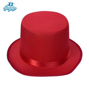 도매 플랫 탑 솜브레로 재즈 저렴한 모자 사용자 정의 로고 새틴 리본 비치 파티 웨스턴 탑 높은 페도라 모자 - Product Image 5