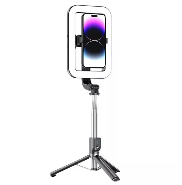 8 Inch Fill Light Selfie Stick Tripod 138cm Zinc Alloy Keel Support Structure Remote Control for Live Streaming Vlog Makeup