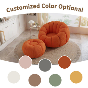 Sillón Puff en Forma de Calabaza, Sofá Cómodo y Relajante <span class=keywords><strong>para</strong></span> Dormitorio, Apartamento, Sala de Estar y Recámara - Product Image 6