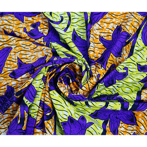 Fornitura di fabbrica su misura in stile Batik tessuto stampato africano cera originale olandese perizoma all'ingrosso in tessuto doppio lato - Product Image 1