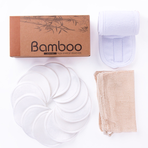 100% coton Noir Oeil Réutilisable Démaquillant Lingettes - Product Image 4