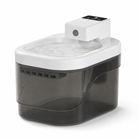 Fontaine à eau pour chat, détection de mouvement intelligente, fonctionnement silencieux, filtration, écran LCD, étanche, batterie rechargeable sans fil