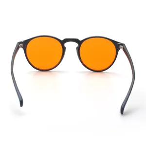 2024 Neues Design neueste Mode optischer Rahmen China Fabrik direkt Frauen Männer Anti-Blaulicht orange Linse TR90 Rahmen Brille