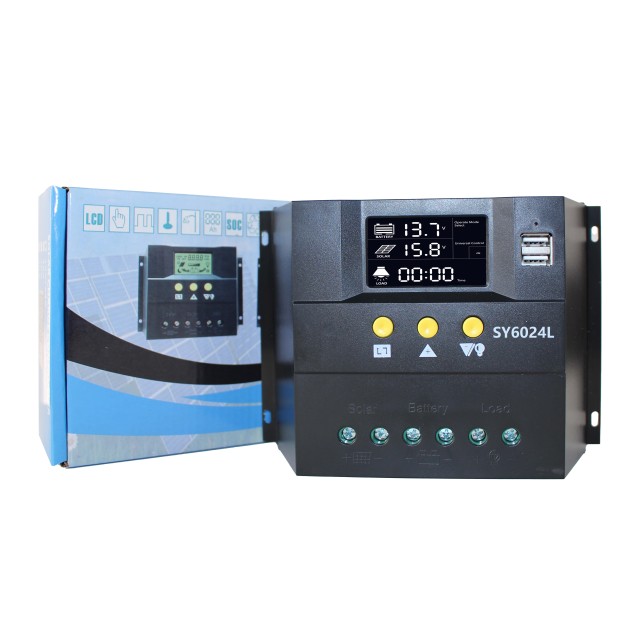 Factory Hot Sale 60A 50A 40A PWM Solar Charge Controller  12v 24v  LCD Display Solar Panel Charger Power Energy System
