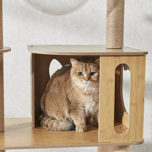 Fornitore di moda casa in legno gatto albero piattaforma di legno di lusso alberi di gatto per grandi gatti - Product Image 3