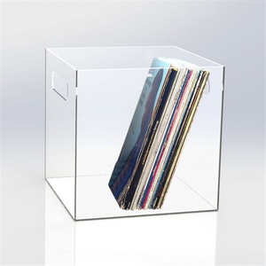 Boîte acrylique en vinyle, 9 pièces, rangement de CD, en lucite transparent, cadeaux - Product Image 3