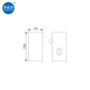थोक यूरोपीय सममित स्टेनलेस स्टील पैटियो सेंटर ग्लास स्लाइडिंग दरवाजा लॉक कुंजी के साथ - Product Image 6
