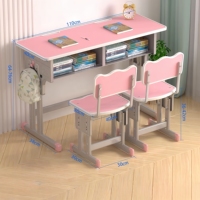 Meubles scolaires : Table et chaise, mobilier pour écoles préparatoires et primaires, bureau d'élève pour salle de classe STEM, bureau double.
