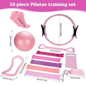 Ensemble de fitness pour la maison avec logo personnalisé, ballon de yoga, bande de résistance, cercle de Pilates, chaussettes de yoga, accessoires de fitness - Product Image 4